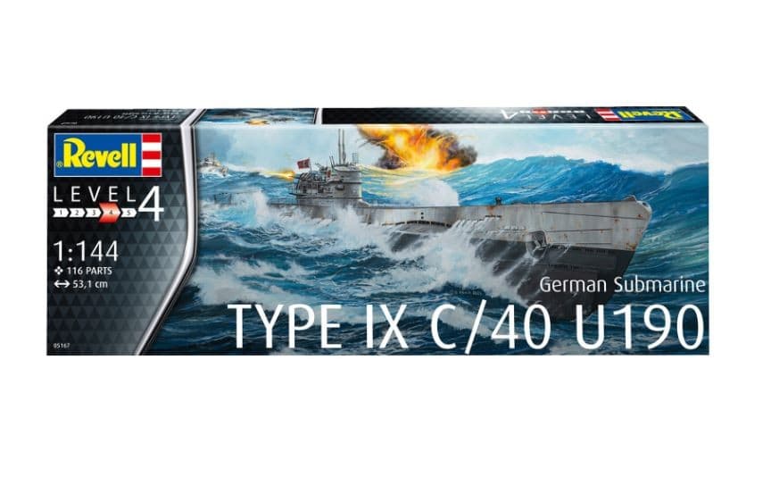 REVELL Nemška podmornica tipa IX C/40 U190, 1:144 3