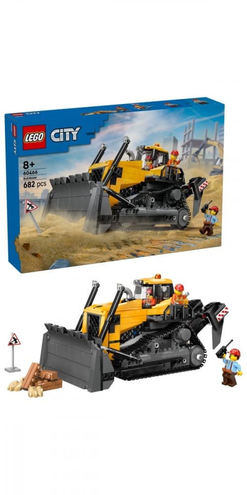 LEGO City Rumeni Buldožer 60466 - Gradbena igrača za otroke 6