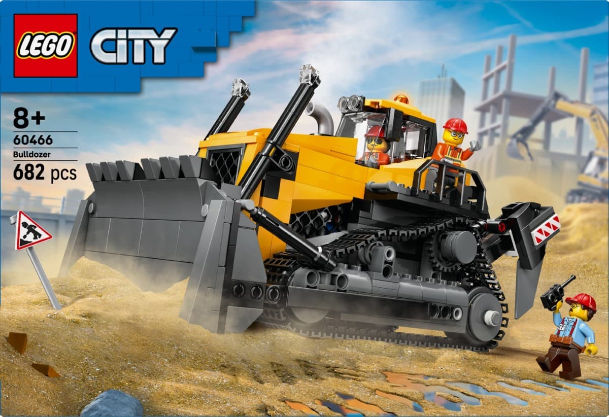 LEGO City Rumeni Buldožer 60466 - Gradbena igrača za otroke 7