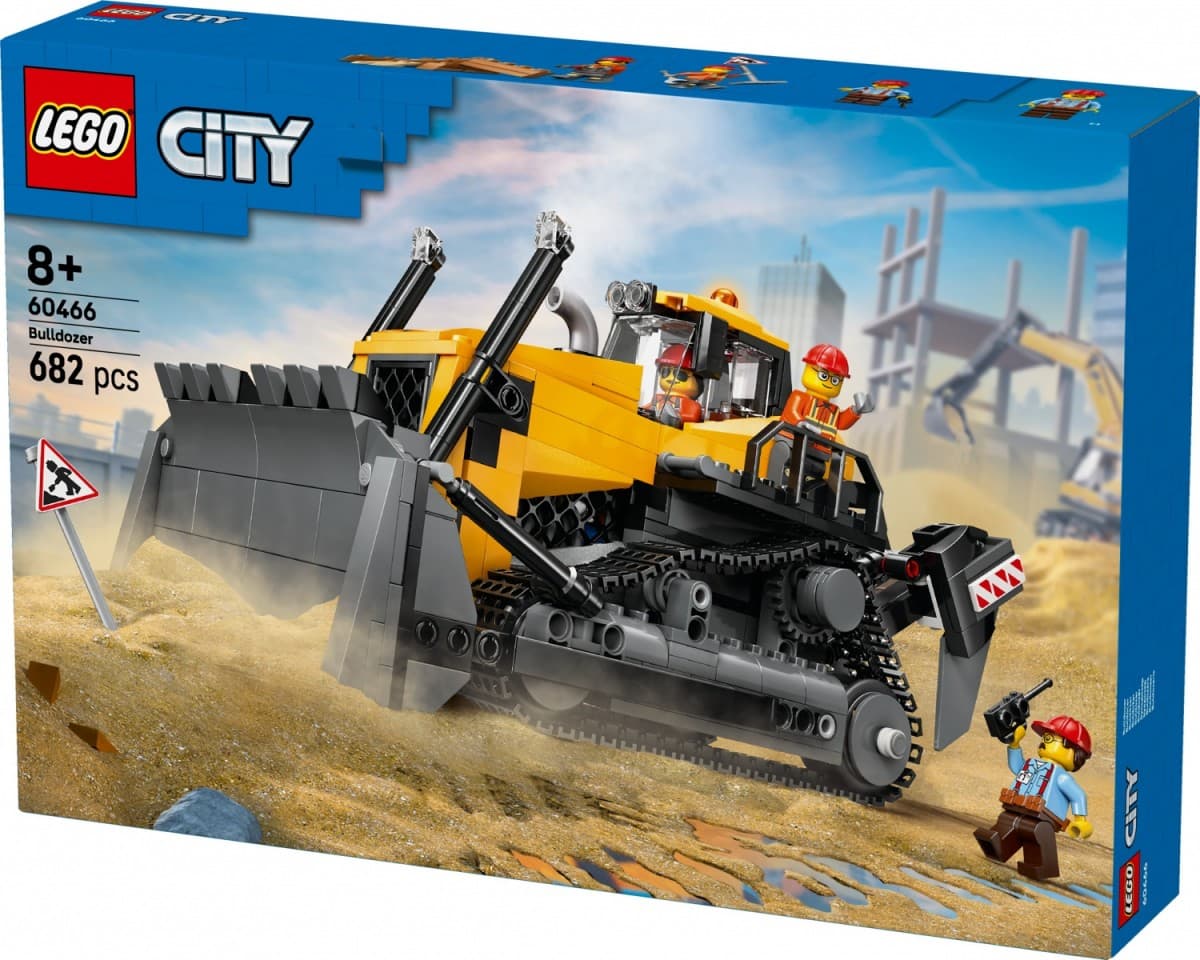 LEGO City Rumeni Buldožer 60466 - Gradbena igrača za otroke 8