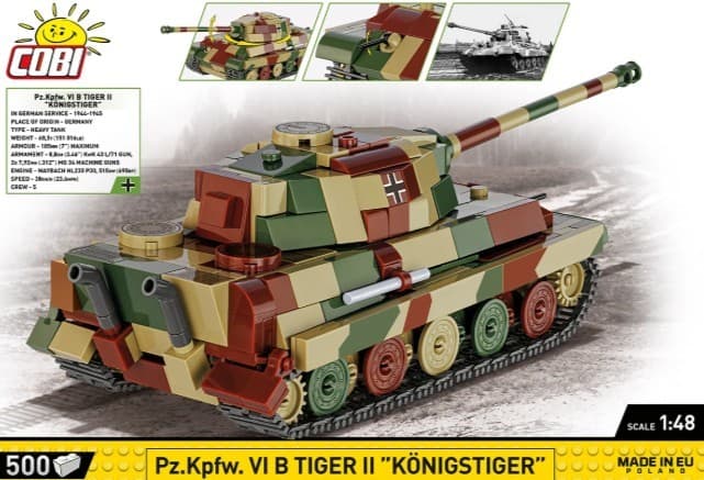 Kocke COBI - Tenk Tiger II Königstiger (500 kock) 8