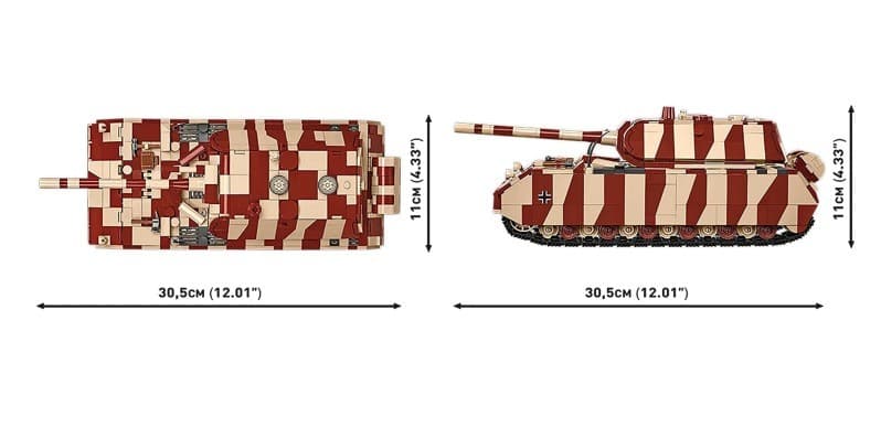 COBI Kocke Panzer VIII Maus, 1034 kosov 5