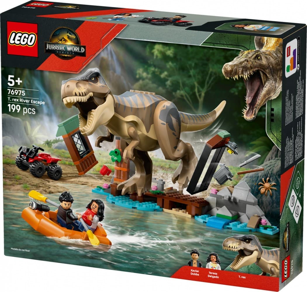 LEGO® Jurassic World 76975 Reševanje s čolnom pred T-Rexom 2
