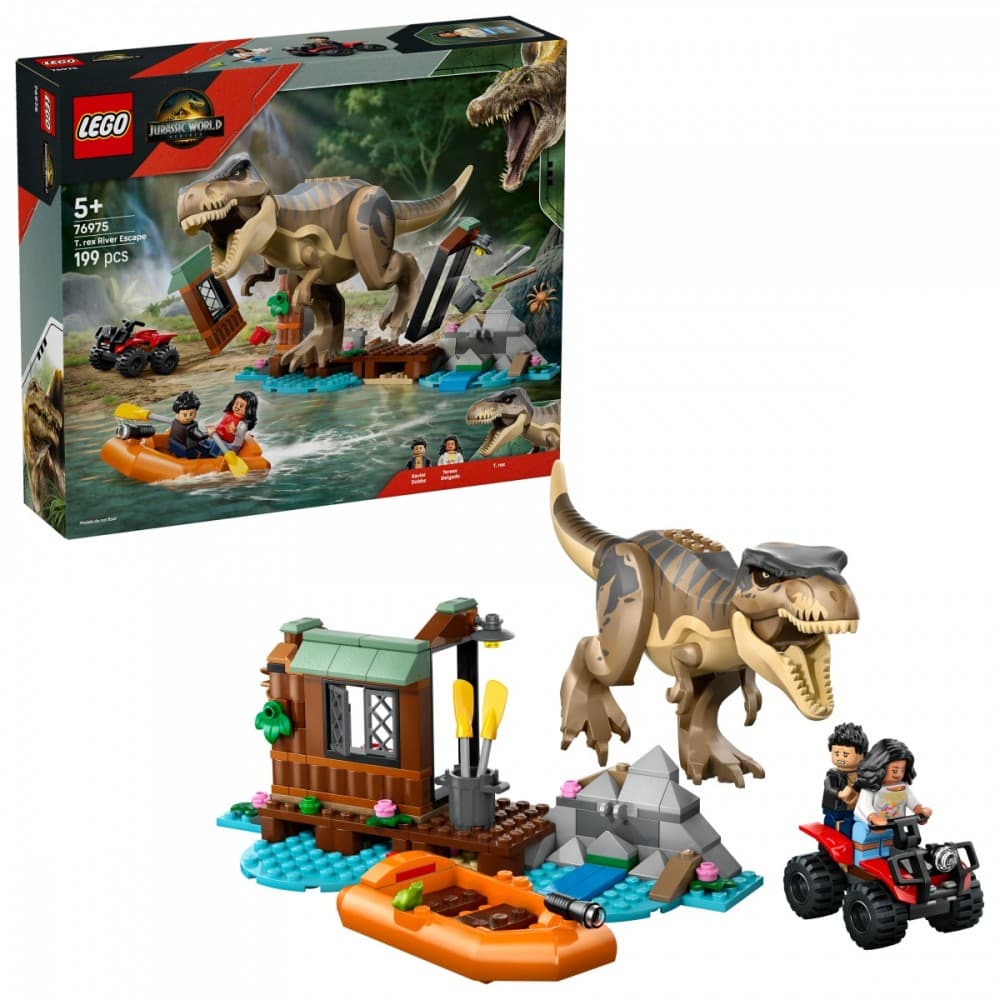 LEGO® Jurassic World 76975 Reševanje s čolnom pred T-Rexom 4