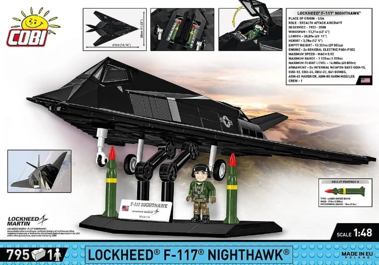 COBI Kocke Lockheed F-117 Nighthawk, 1:48, 795 kock 7