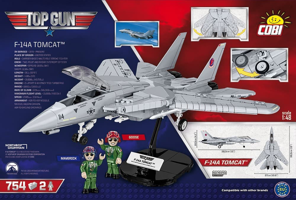Gradbeni bloki COBI: Lovac F-14A Tomcat 2