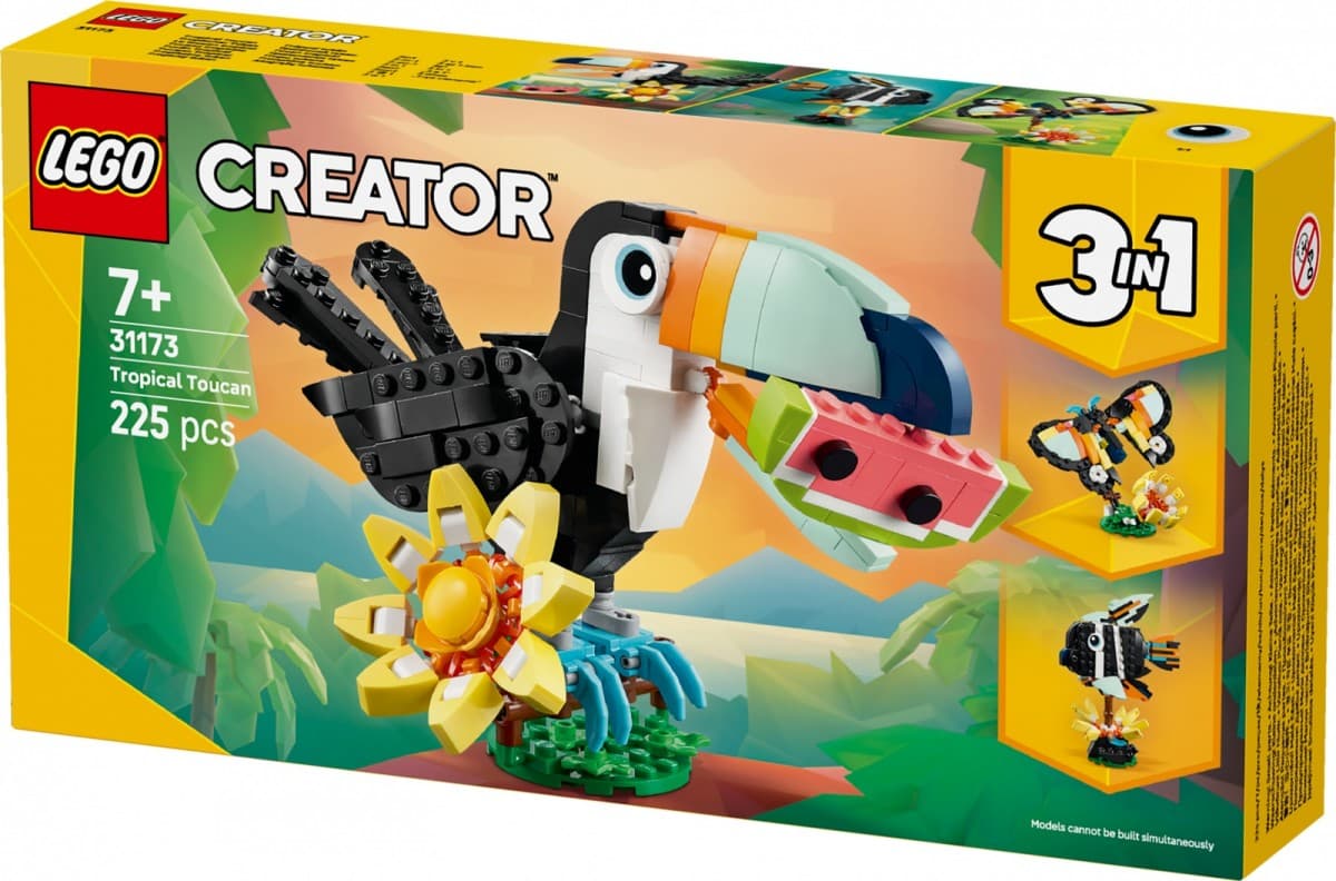 LEGO Creator 3v1 Divje živali: Tropski tukan 31173 2