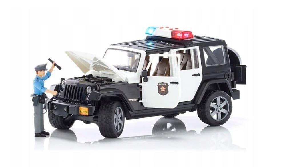 Policijski džip BRUDER Jeep Wrangler Rubicon s figurico 3