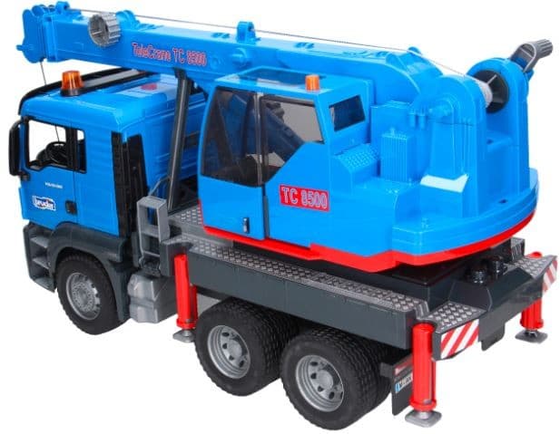 BRUDER MAN TGS tovornjak z dvigalom (modra) 4