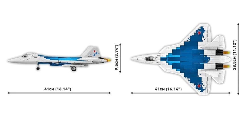 Sestavljivi model lovca Su-57 Felon 928 kock 4