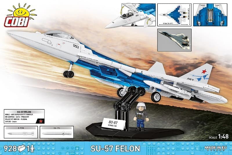 Sestavljivi model lovca Su-57 Felon 928 kock 7
