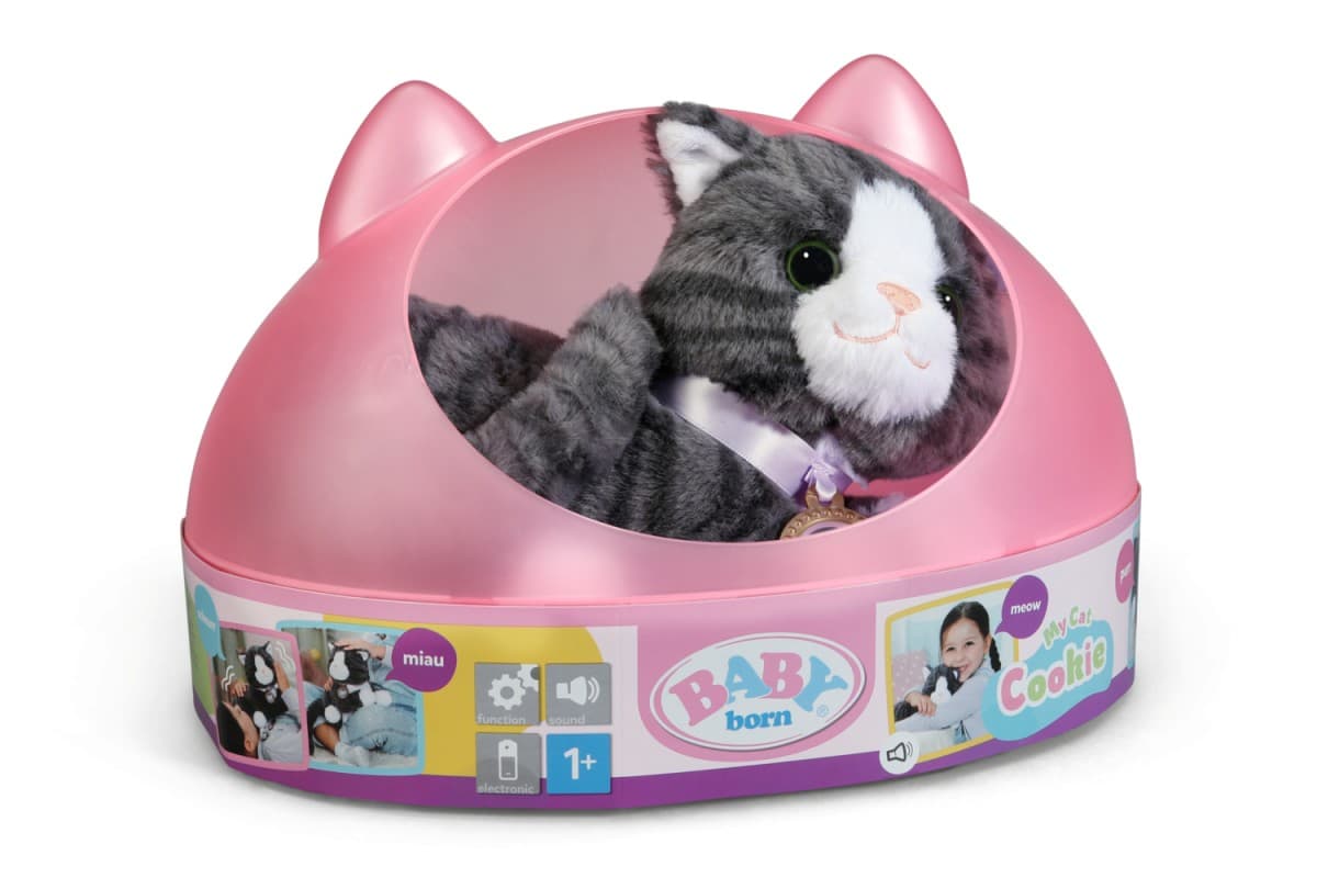ZAPF BABY born Interaktivna mačka Cookie z ležiščem 3
