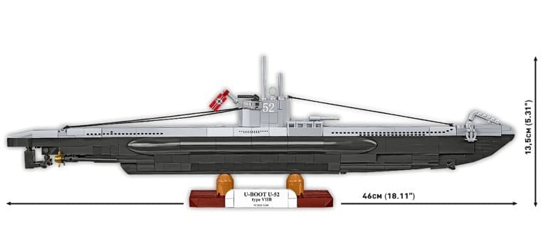 Kocke COBI U-Boot U-52, 474 elementov, model 1:144 3