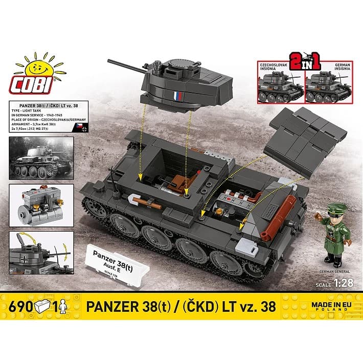 COBI Panzer 38(t) / LT vz.38 gradbeni komplet (690 kosov) 3