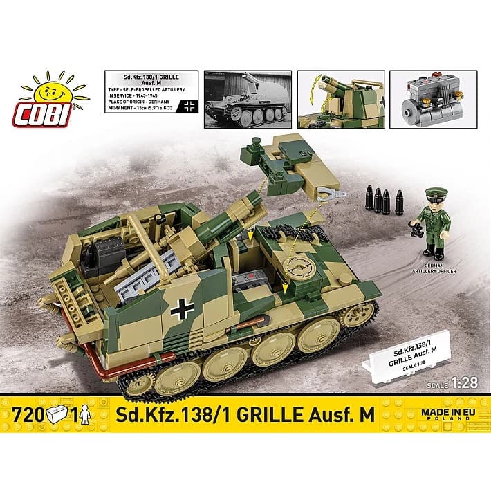 Sestavljivi model samohodnega topa Sd.Kfz.138/1 Grille, 720 kock 3