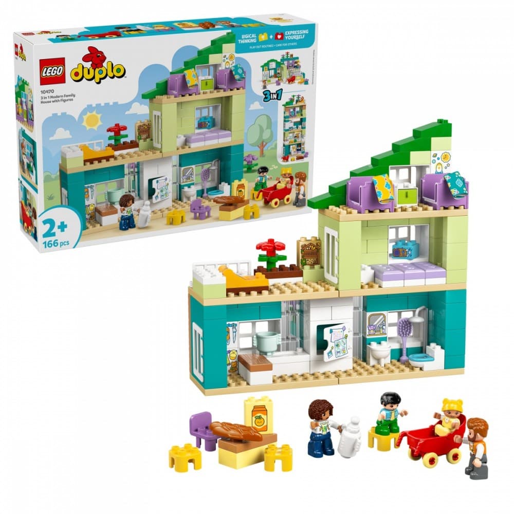 LEGO DUPLO 10470 Moderna družinska hiša, 3 v 1 z liki 2