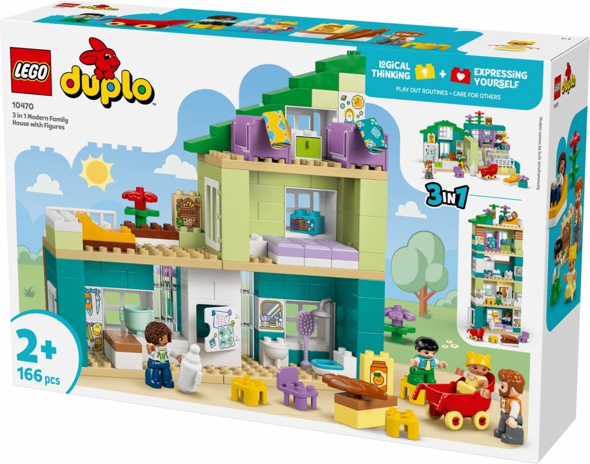 LEGO DUPLO 10470 Moderna družinska hiša, 3 v 1 z liki 6
