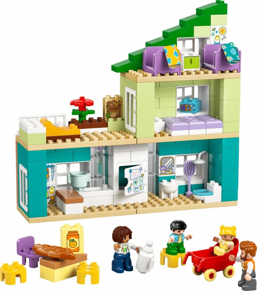 LEGO DUPLO 10470 Moderna družinska hiša, 3 v 1 z liki 8