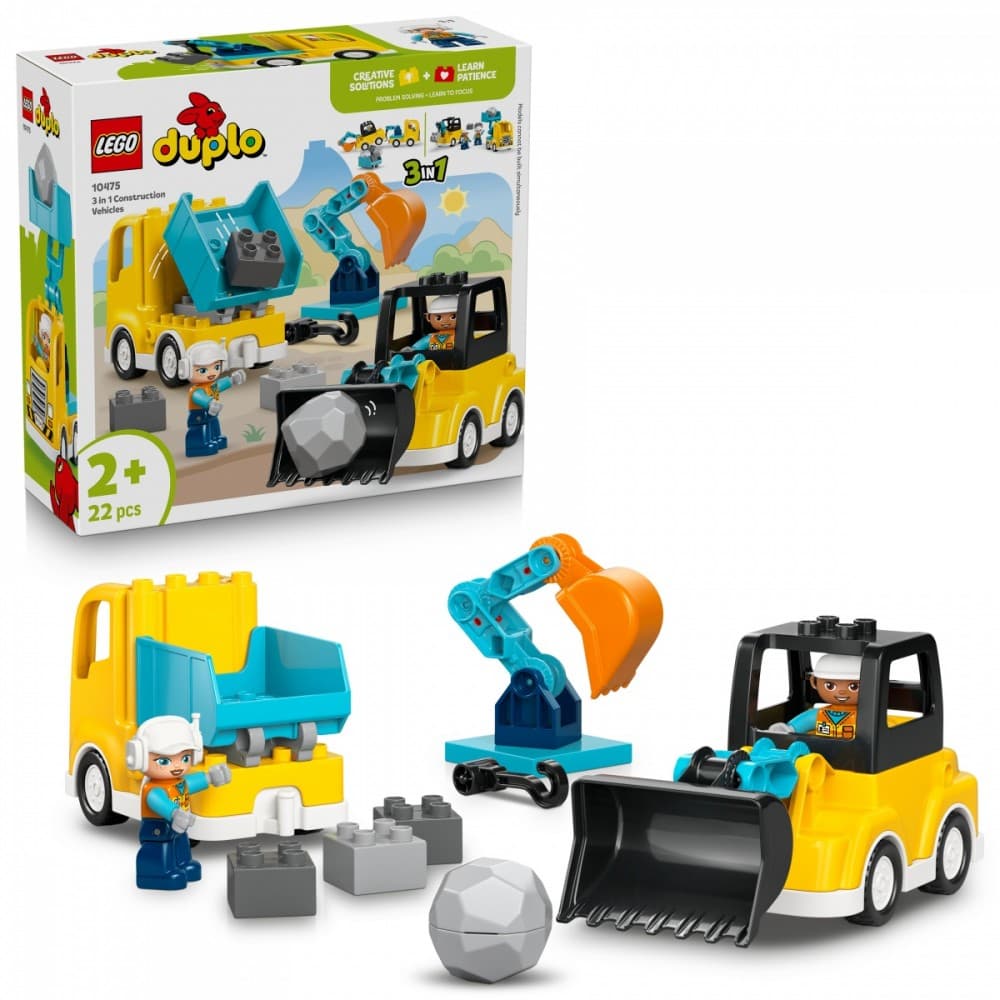 LEGO DUPLO 10475 Gradbena vozila, 3 v 1 7