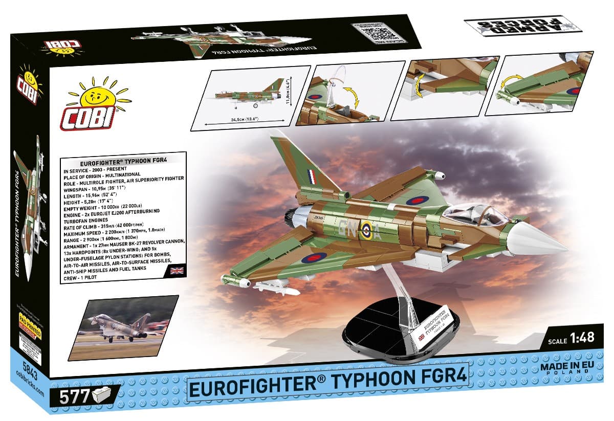 COBI Kocke: Lovski letalo Eurofighter Typhoon FGR4 3