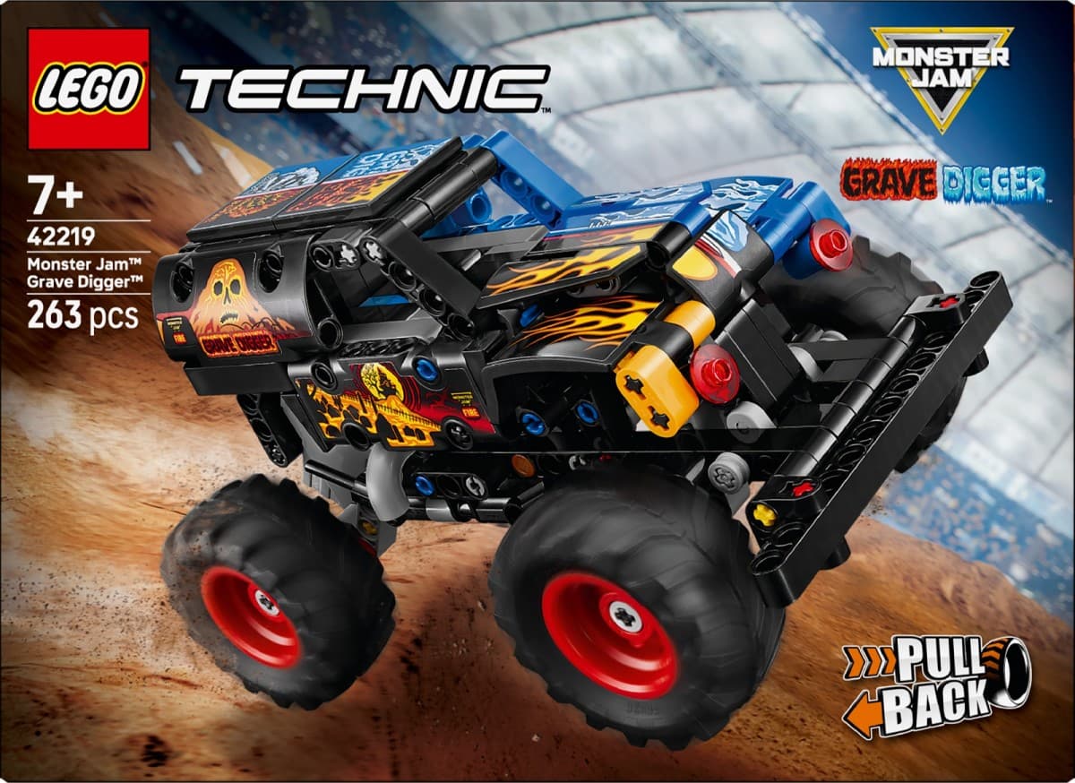LEGO Technic 42219 Monster Jam Grave Digger Ogenj & Led 7