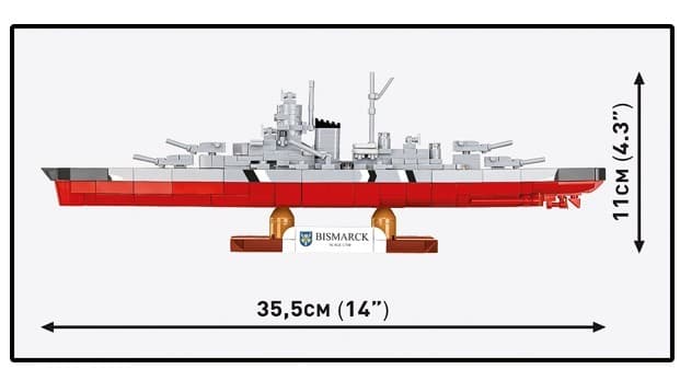 COBI KOCKI 4854 - Bojni ladji Bismarck, 590 kock 3