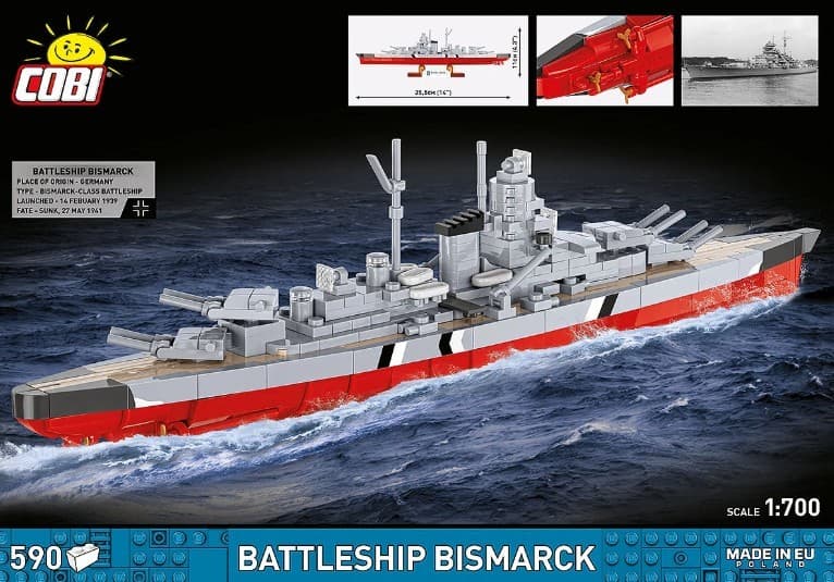 COBI KOCKI 4854 - Bojni ladji Bismarck, 590 kock 7