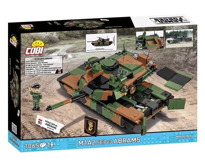 COBI KOCKI 2633 - M1A2 SEPv3 Abrams, poljski tenk, 1065 kock 2