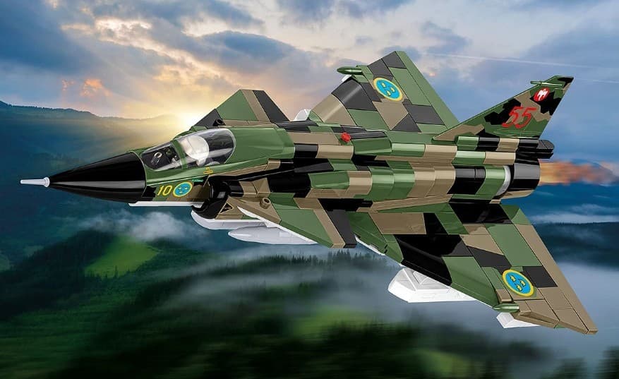 COBI KOCKI 5911 - Saab AJS 37 Viggen, švedski lovec, 911 kock 3