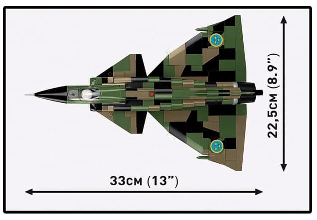 COBI KOCKI 5911 - Saab AJS 37 Viggen, švedski lovec, 911 kock 4