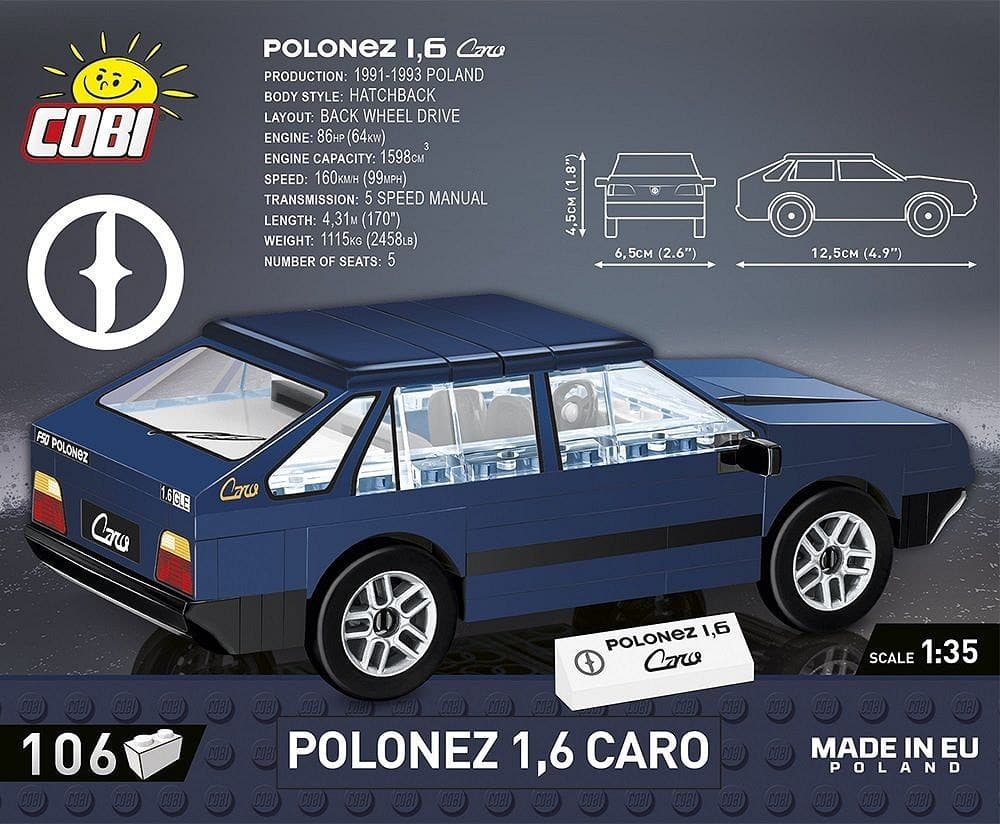 Model avtomobila Polonez 1.6 Caro (1:35) COBI 4