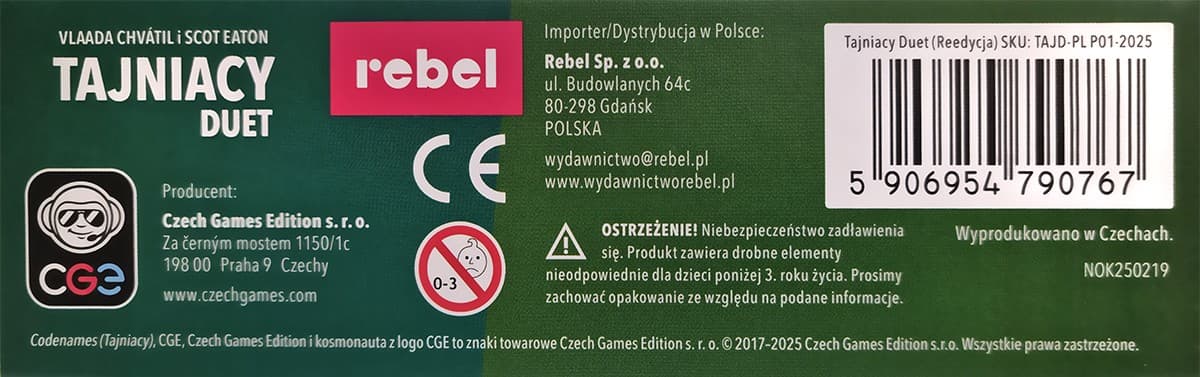 Rebel Družabna igra Tajniacy Duet (2025) 2