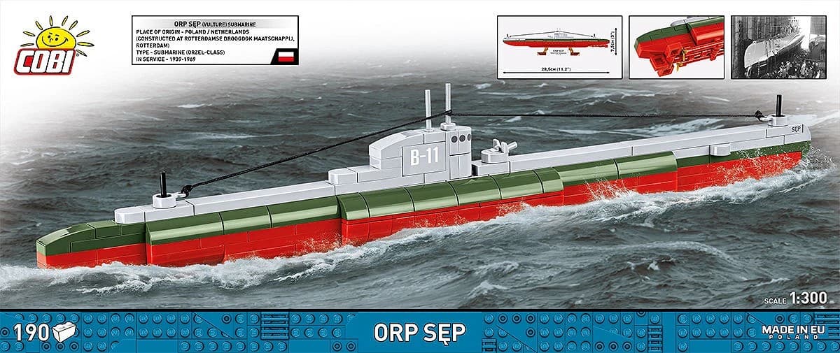 COBI Kocke ORP Sęp (1:300) - 190 kosov 2