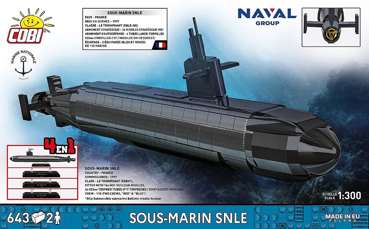 Sestavljivi model podmornice SNLE 643 kocke 2