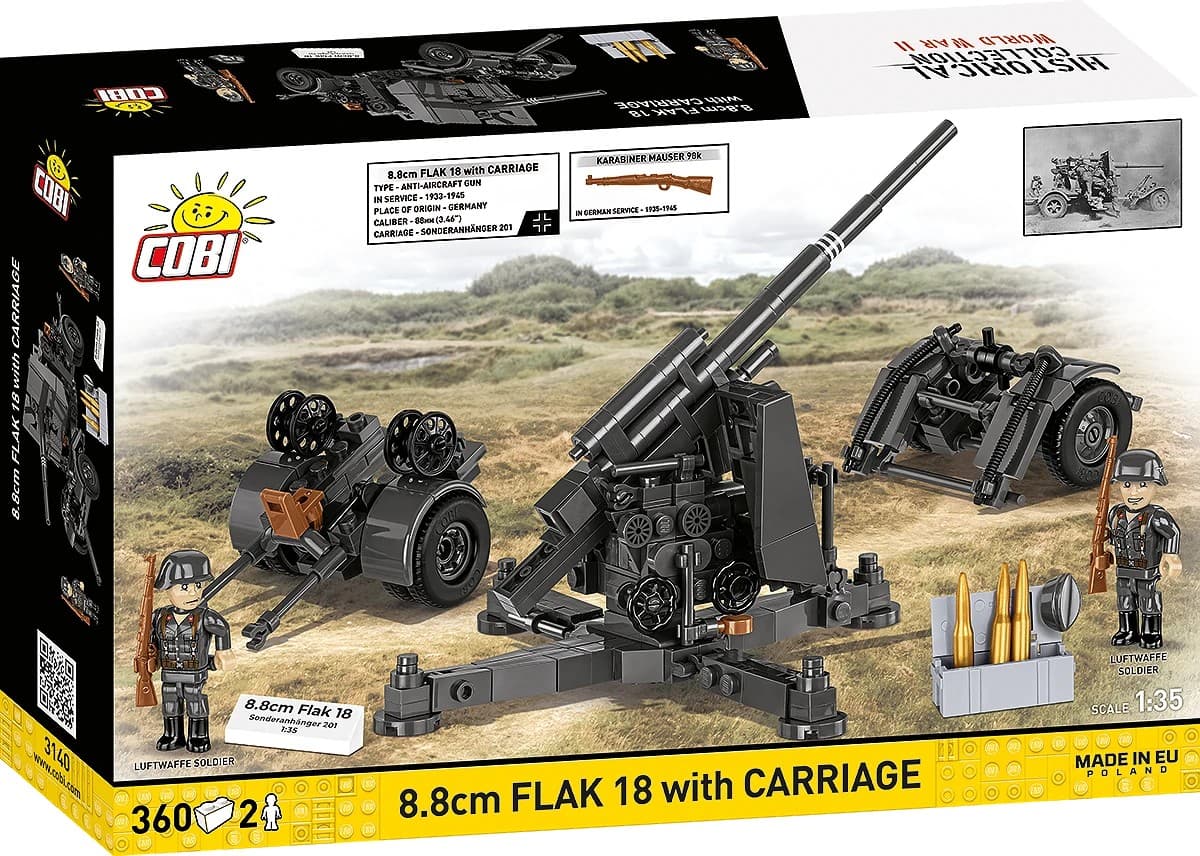 Gradbeni bloki COBI 8.8 cm Flak z vozičkom (360 kock) 3