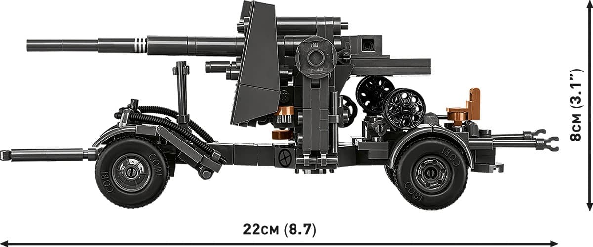 Gradbeni bloki COBI 8.8 cm Flak z vozičkom (360 kock) 4