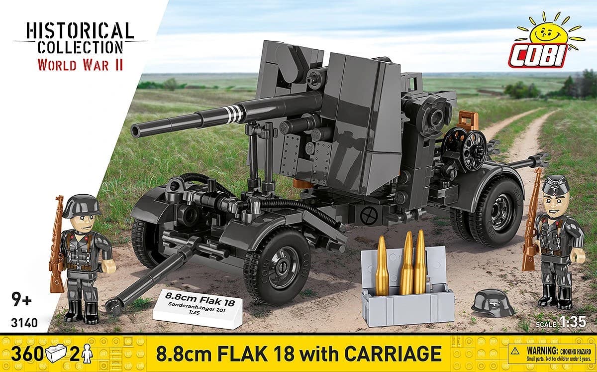 Gradbeni bloki COBI 8.8 cm Flak z vozičkom (360 kock) 6