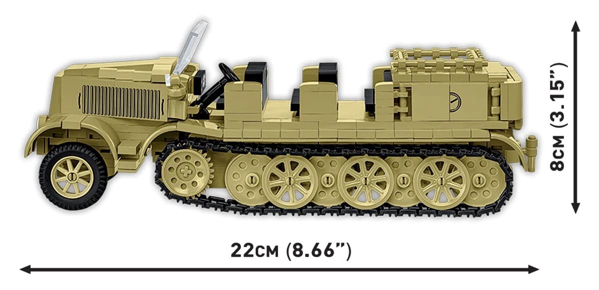 COBI Kocke - Sd.Kfz.8 vleče 8.8 cm Flak 36 (975 kosov) 2