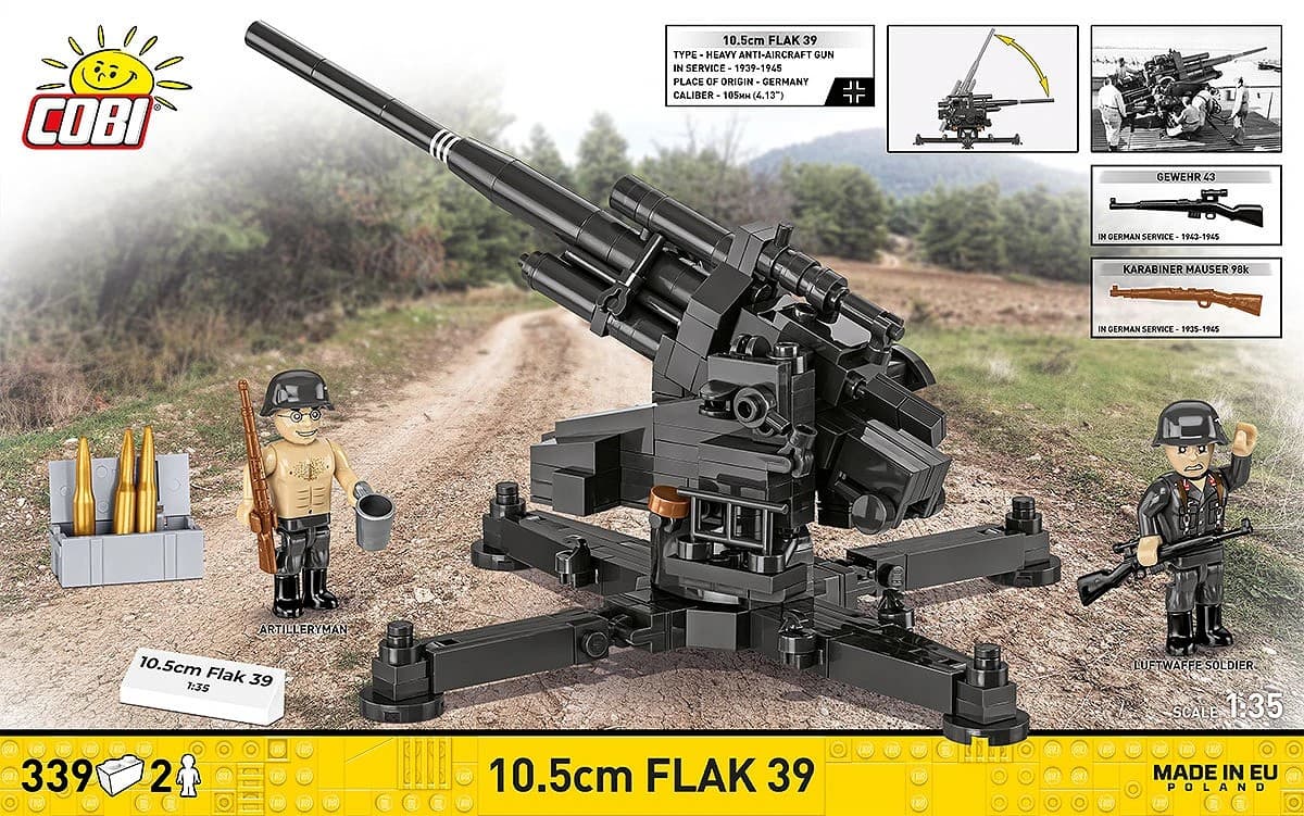 Kocke COBI Flak 39, 339 kosov (10,5 cm) 3