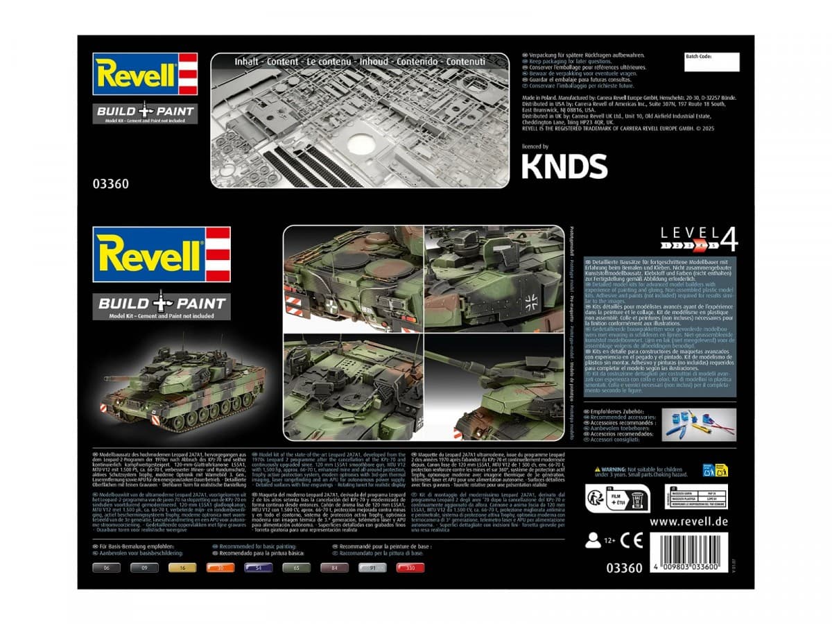 Plastični model tanka Leopard 2A7A1 Revell 1:72 6