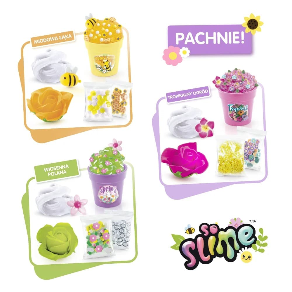 Kreativni set So Slime - Cvetlične kreacije, 3 lončke EPEE 2