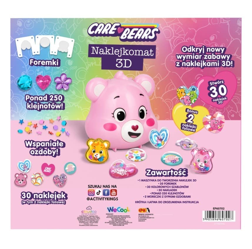 EPEE naklejkomat 3D Care Bears, roza 4