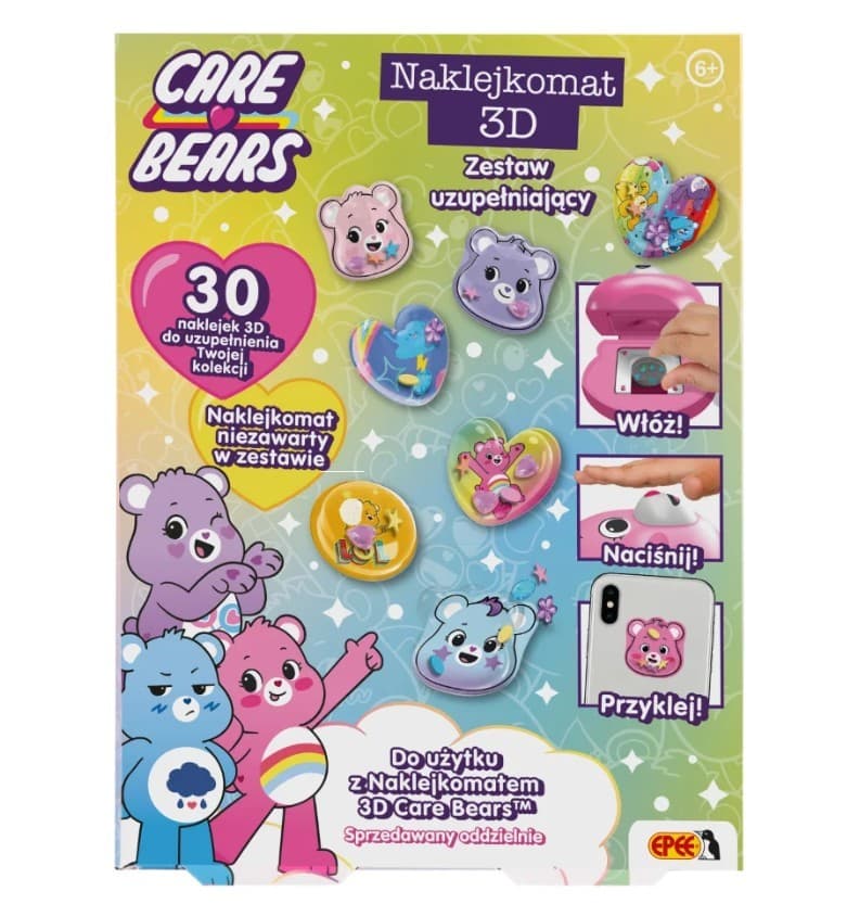 EPEE naklejkomat 3D Care Bears - nadomestni set 4