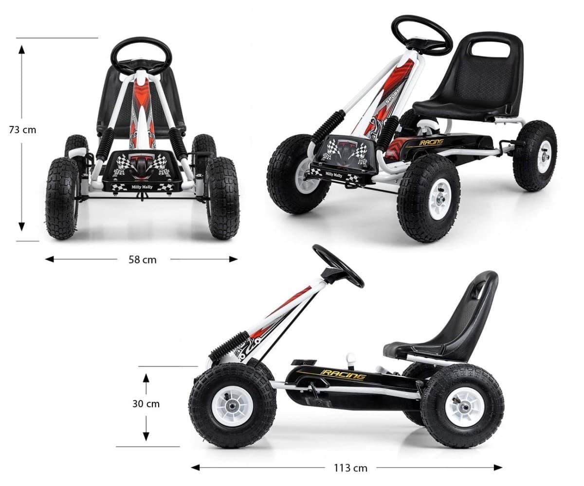 MILLY MALLY gokart na pedala THOR, beli 7