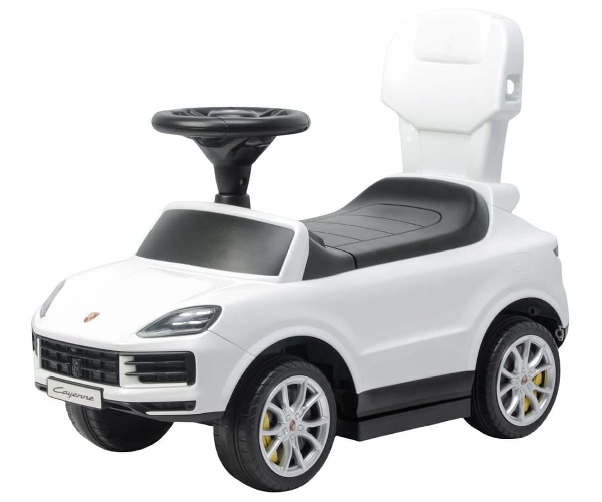 Otroški avto-jeździk Milly Mally Porsche Cayenne z ročajem, bel 7