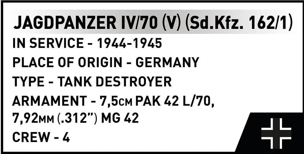 COBI Kocke Jagdpanzer IV/70 (V) (Sd.Kfz.162/1), 1024 elementi 6