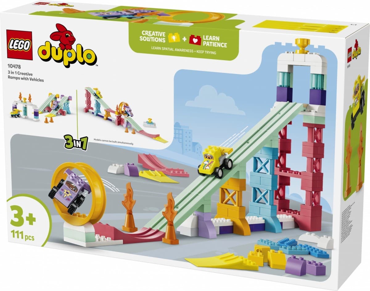 LEGO DUPLO Moje mesto 10478 Ustvarjalne rampe 3 v 1 z vozili 2