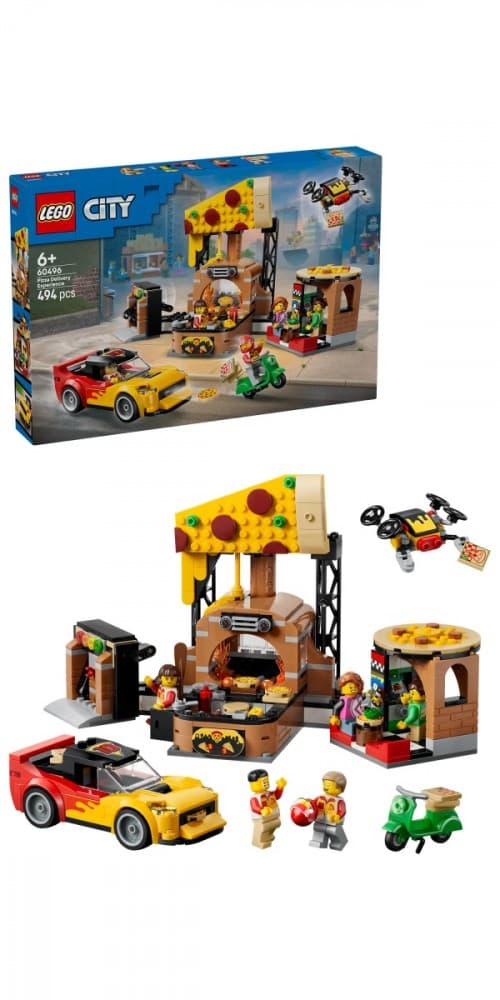 LEGO City Dostava pice s vozili 60496 2