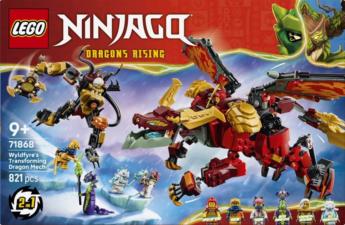 LEGO NINJAGO Transformirajoči zmajev mech Wyldfyre 71868 - 2 v 1 5
