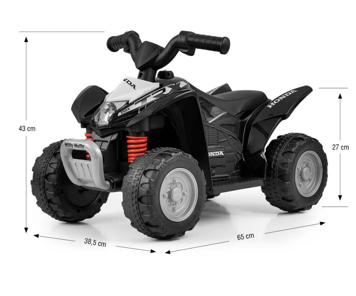 Akumulatorski štirikolesnik (quad) Honda ATV, črn, MILLY MALLY 5
